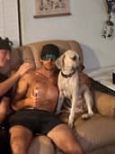 Max with his dog